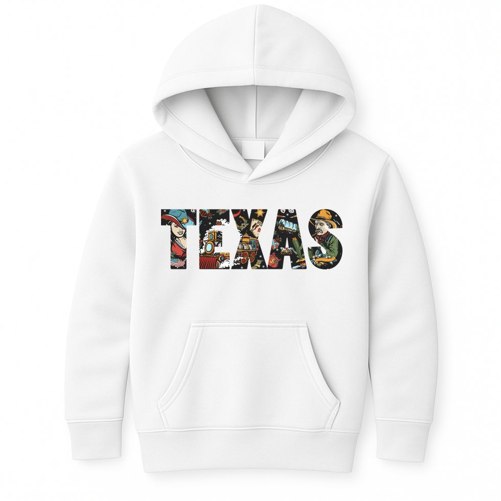 Texas Floral Design Kids Hoodie