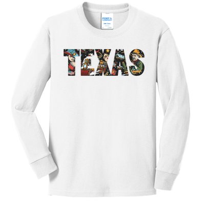 Texas Floral Design Kids Long Sleeve Shirt