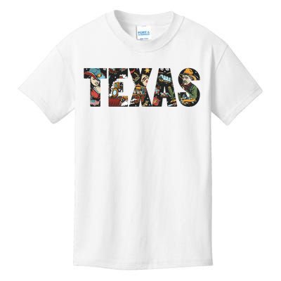 Texas Floral Design Kids T-Shirt