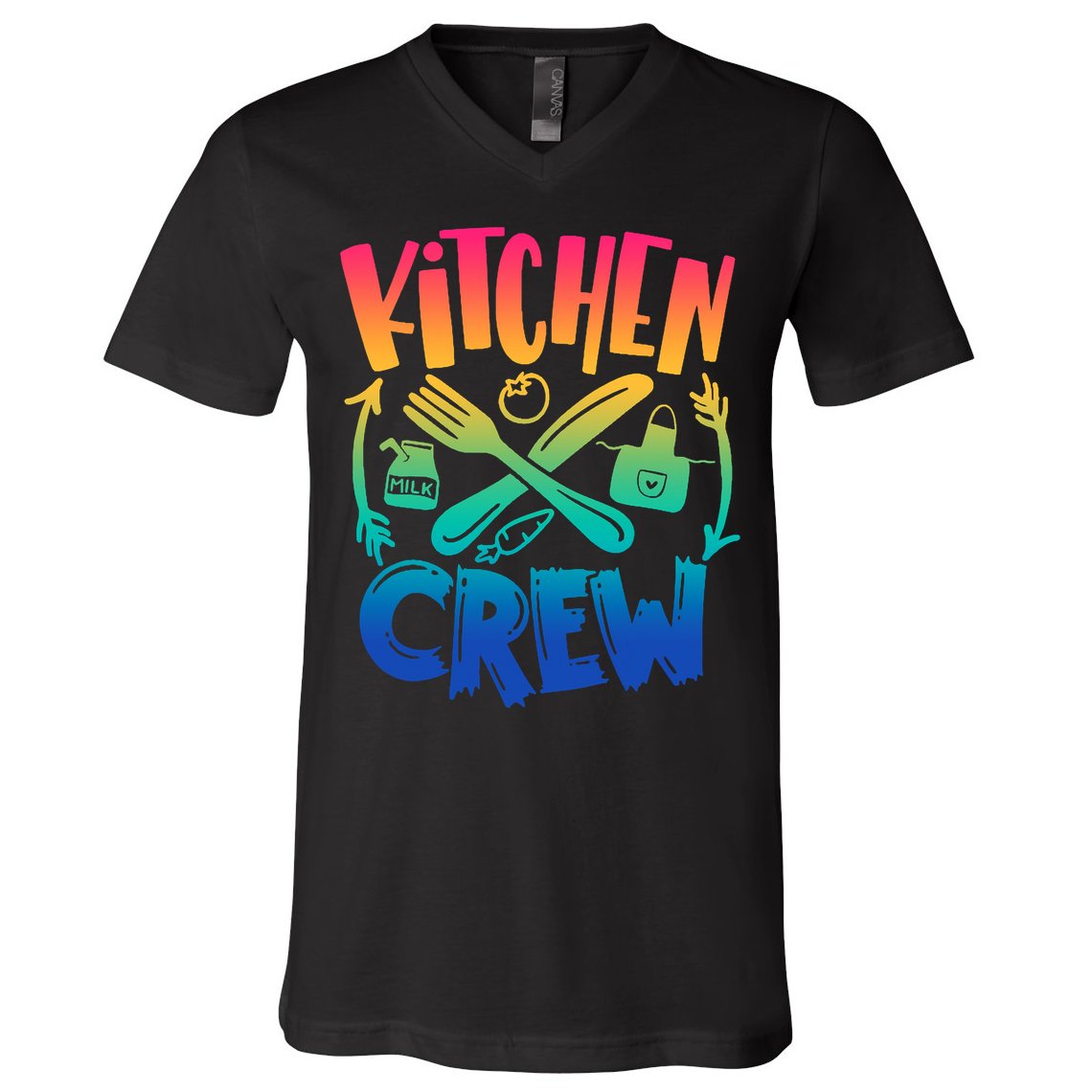 Team Field Day 2022 Back To School Kitchen Crew V-Neck T-Shirt