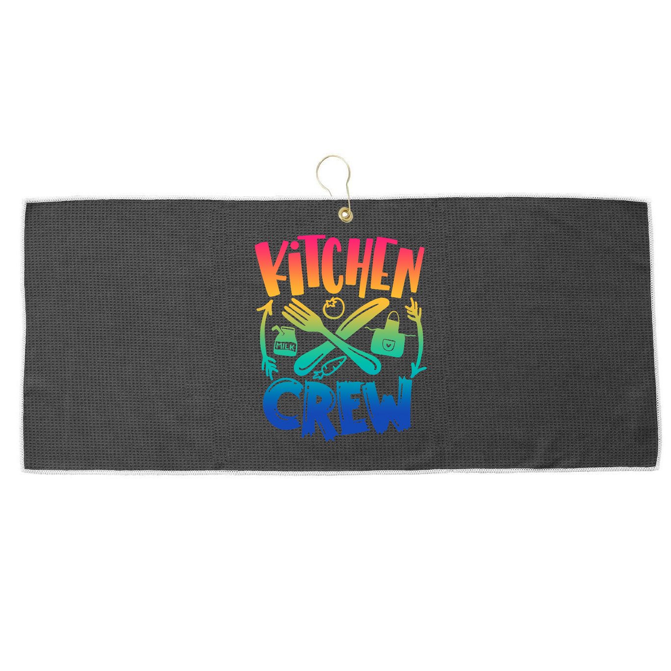 Team Field Day 2022 Back To School Kitchen Crew Large Microfiber Waffle Golf Towel
