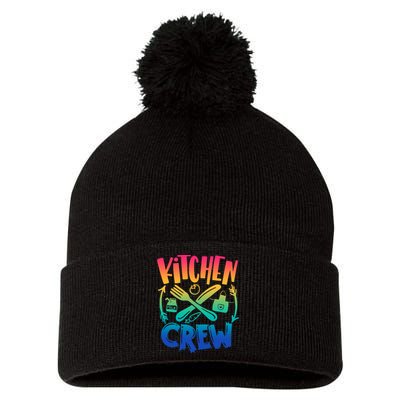 Team Field Day 2022 Back To School Kitchen Crew Pom Pom 12in Knit Beanie