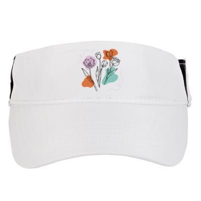 Tulip Floral Drawing Adult Drive Performance Visor