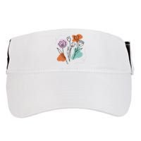 Tulip Floral Drawing Adult Drive Performance Visor