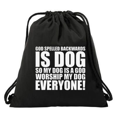 Theology Funny Dog Drawstring Bag
