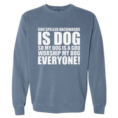 Theology Funny Dog Garment-Dyed Sweatshirt