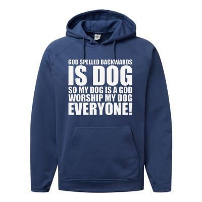 Theology Funny Dog Performance Fleece Hoodie