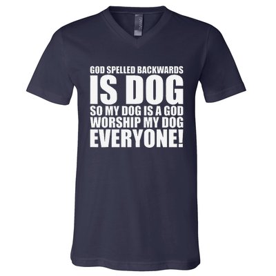 Theology Funny Dog V-Neck T-Shirt