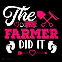 The Farmer Did It Funny Pregnancy Announcement Flowers 16 in Basic Backpack