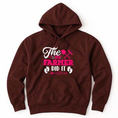 The Farmer Did It Funny Pregnancy Announcement Flowers Hoodie