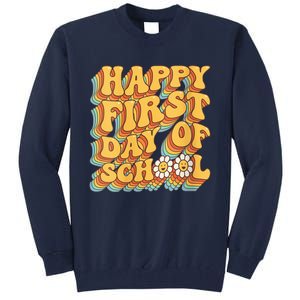 Teacher First Day School Back to School Pre-K Kindergarten V-Neck Tall Sweatshirt