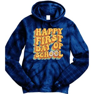 Teacher First Day School Back to School Pre-K Kindergarten V-Neck Tie Dye Hoodie