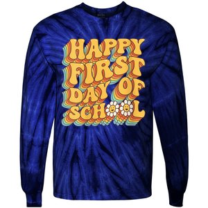 Teacher First Day School Back to School Pre-K Kindergarten V-Neck Tie-Dye Long Sleeve Shirt