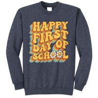 Teacher First Day School Back to School Pre-K Kindergarten V-Neck Sweatshirt