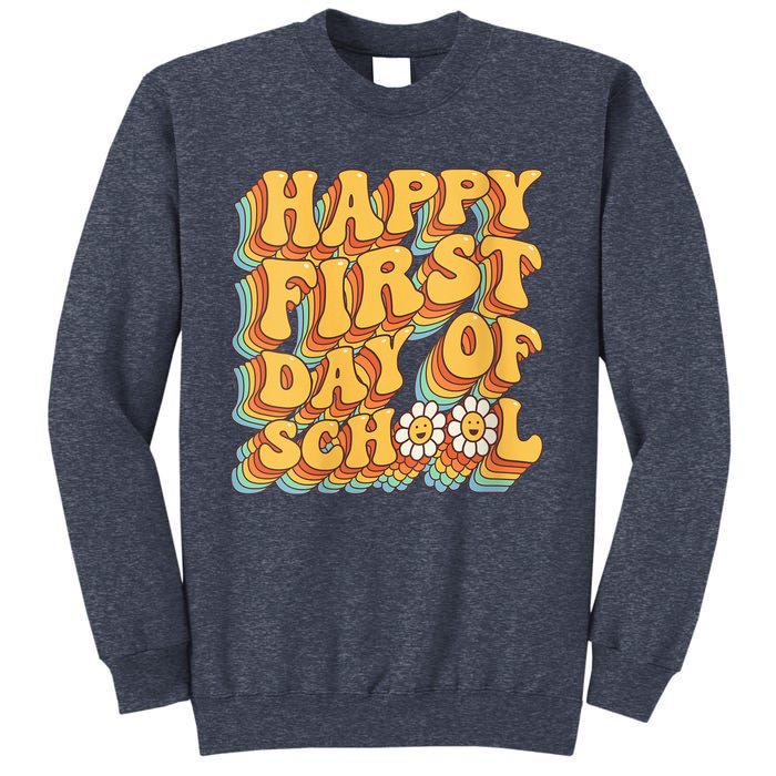 Teacher First Day School Back to School Pre-K Kindergarten V-Neck Sweatshirt