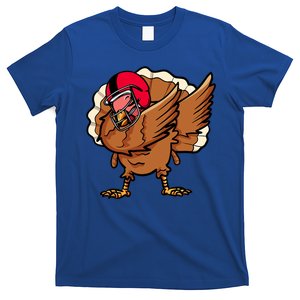 Thanksgiving Football Dabbing Turkey Gift T-Shirt