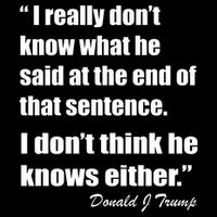 Trump Funny Dont Know What He Said At The End Of That Sentence Drawstring Bag