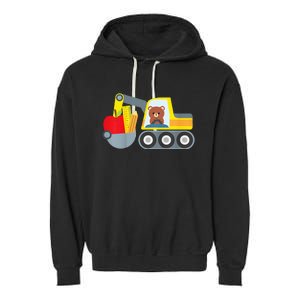 Truck First Day Of School 1st Day Of Preschool Garment-Dyed Fleece Hoodie