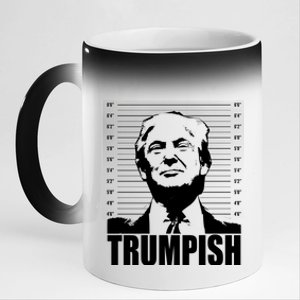 Trumpish Funny Donald Trump Mugshot 11oz Black Color Changing Mug