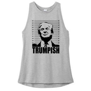 Trumpish Funny Donald Trump Mugshot Ladies PosiCharge Tri-Blend Wicking Tank