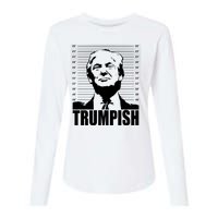 Trumpish Funny Donald Trump Mugshot Womens Cotton Relaxed Long Sleeve T-Shirt