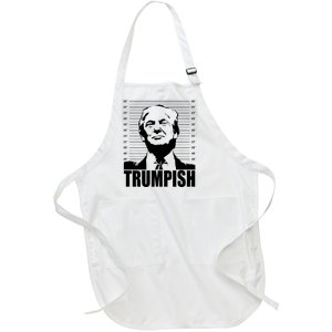 Trumpish Funny Donald Trump Mugshot Full-Length Apron With Pockets