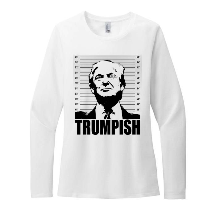 Trumpish Funny Donald Trump Mugshot Womens CVC Long Sleeve Shirt