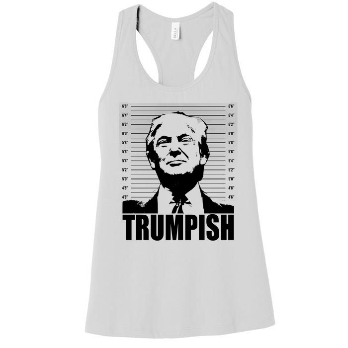 Trumpish Funny Donald Trump Mugshot Women's Racerback Tank