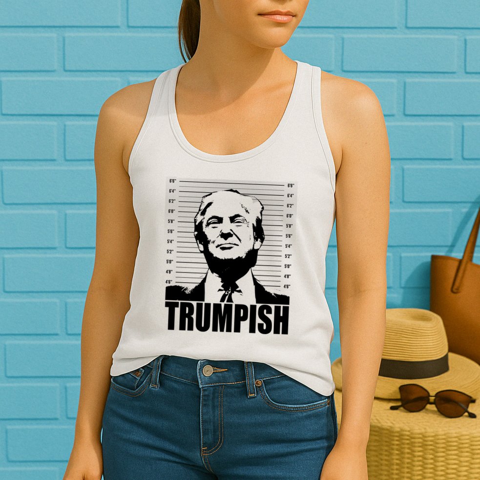 Trumpish Funny Donald Trump Mugshot Womens Tank Top