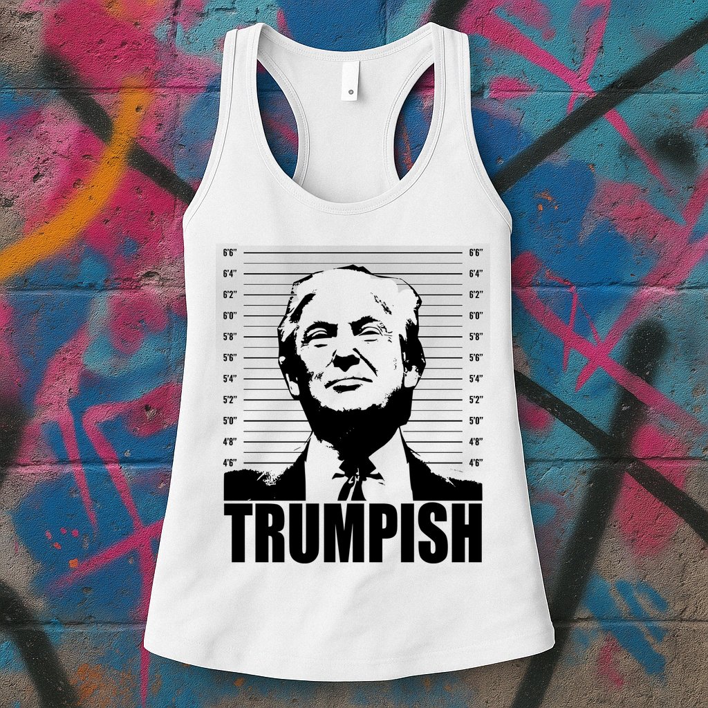 Trumpish Funny Donald Trump Mugshot Womens Tank Top