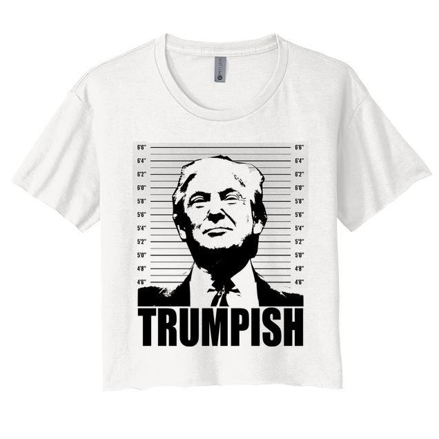 Trumpish Funny Donald Trump Mugshot Crop Top