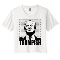 Trumpish Funny Donald Trump Mugshot Women's Crop Top Tee