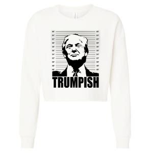 Trumpish Funny Donald Trump Mugshot Cropped Pullover Crew