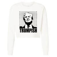 Trumpish Funny Donald Trump Mugshot Cropped Pullover Crew