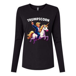 Trumpicorn Funny Donald Trump Unicorn President Halloween Womens Cotton Relaxed Long Sleeve T-Shirt