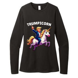 Trumpicorn Funny Donald Trump Unicorn President Halloween Womens CVC Long Sleeve Shirt