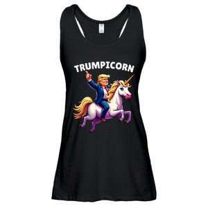 Trumpicorn Funny Donald Trump Unicorn President Halloween Ladies Essential Flowy Tank