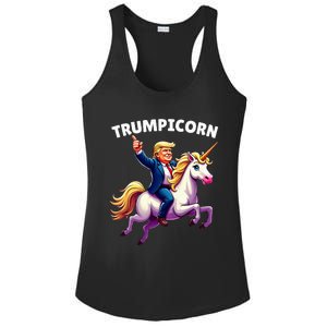 Trumpicorn Funny Donald Trump Unicorn President Halloween Ladies PosiCharge Competitor Racerback Tank