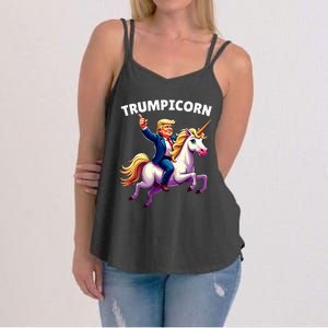 Trumpicorn Funny Donald Trump Unicorn President Halloween Women's Strappy Tank