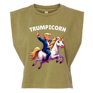 Trumpicorn Funny Donald Trump Unicorn President Halloween Garment-Dyed Women's Muscle Tee