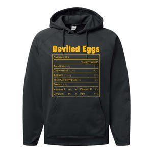 Thanksgiving Food Deviled Eggs Nutritional Facts Performance Fleece Hoodie