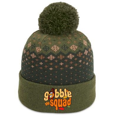 Thanksgiving Feast Design Turkey Squad The Baniff Cuffed Pom Beanie