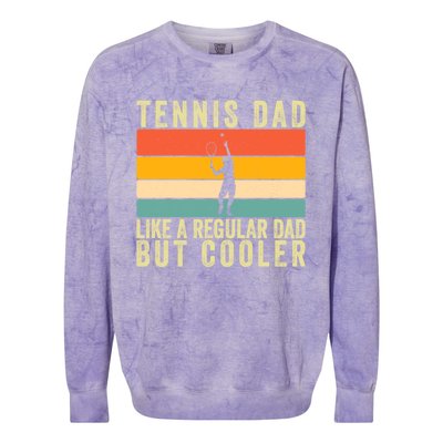 Tennis Father Design Father Day Tennis Dad Gift Colorblast Crewneck Sweatshirt