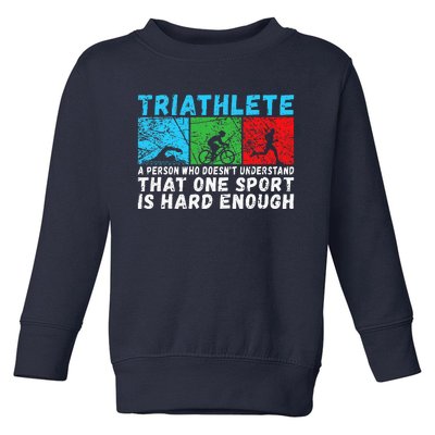 Triathlete Funny Definition Triathlon Toddler Sweatshirt