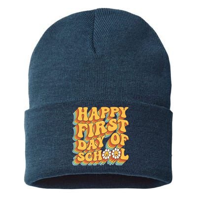 Teacher First Day School Back To School PreK Kindergarten Sustainable Knit Beanie