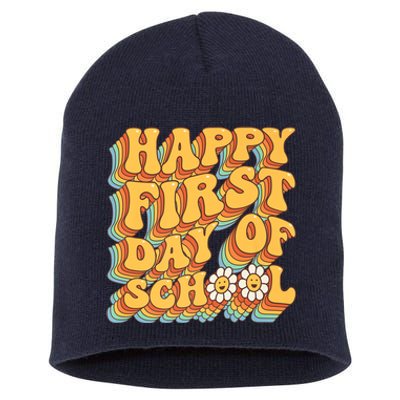 Teacher First Day School Back To School PreK Kindergarten Short Acrylic Beanie