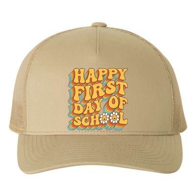 Teacher First Day School Back To School PreK Kindergarten Yupoong Adult 5-Panel Trucker Hat