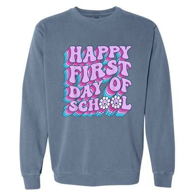 Teacher First Day School Back To School PreK Kindergarten Garment-Dyed Sweatshirt