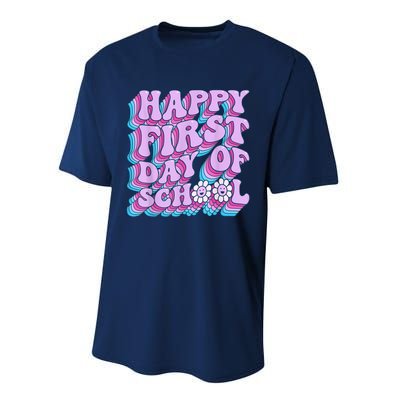 Teacher First Day School Back To School PreK Kindergarten Performance Sprint T-Shirt