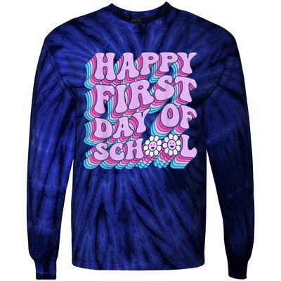 Teacher First Day School Back To School PreK Kindergarten Tie-Dye Long Sleeve Shirt